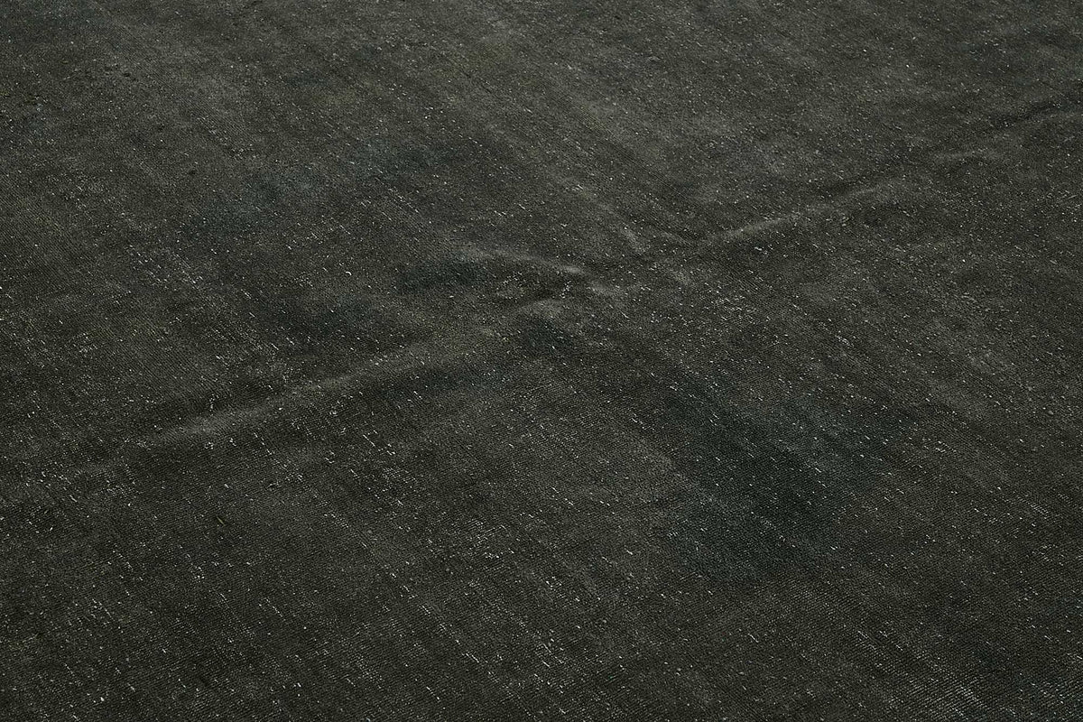 Zelko Antrasit Gri Geometrik Modern El Dokuma Halı 420x442 cm – mekânda kullanım