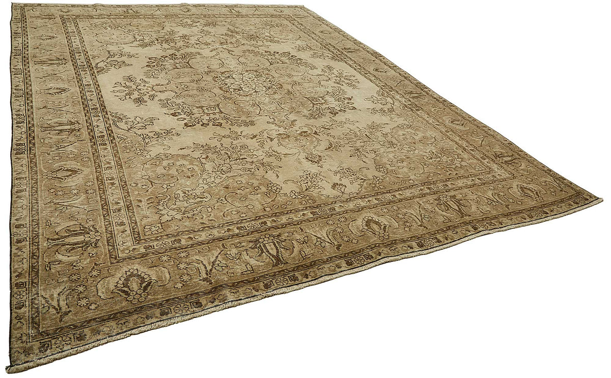 Rusvo Bej Kahverengi Madalyon Desenli Klasik El Dokuma Halı 291x385 cm – genel görünüm