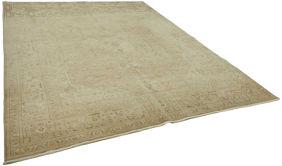 Rusvo Madalyon Desenli Bej Kahverengi Düz Dokuma Halı 253x335 cm – genel görünüm
