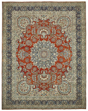 Rusvo Vintage Kırmızı Dokuma Madalyon Desenli Halı 312x396 cm 49698