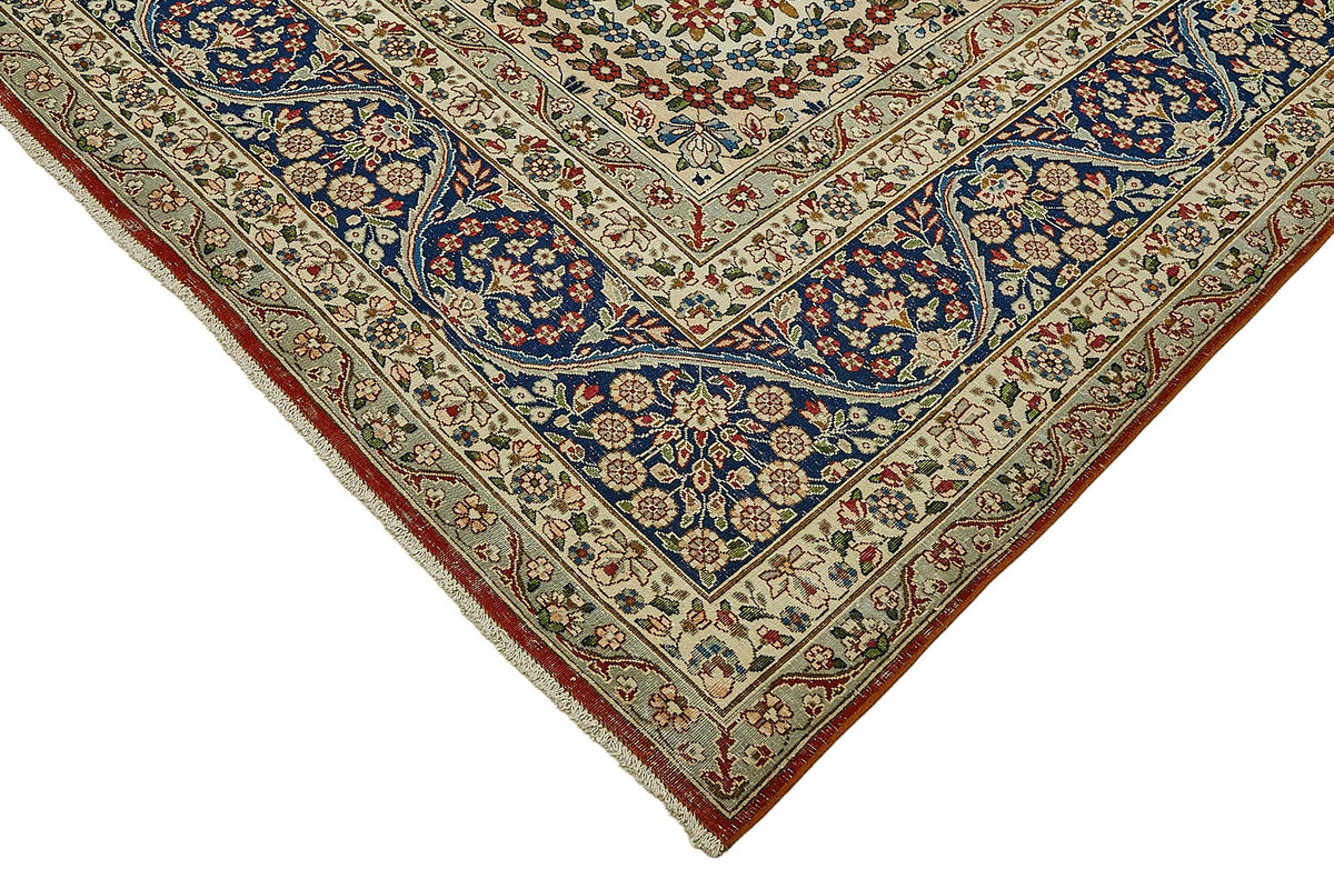 Rusvo Vintage Kırmızı Dokuma Madalyon Desenli Halı 312x396 cm 49698 – detay görünümü