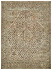 Rusvo Kahverengi Halı 6 m2 Bej Zeminli Geometrik Desenli 285x393 cm
