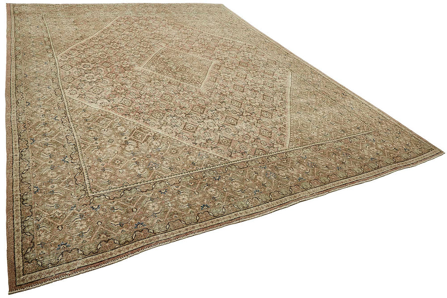 Rusvo Kahverengi Halı 6 m2 Bej Zeminli Geometrik Desenli 285x393 cm – genel görünüm