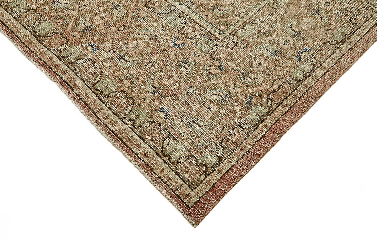 Rusvo Kahverengi Halı 6 m2 Bej Zeminli Geometrik Desenli 285x393 cm – detay görünümü