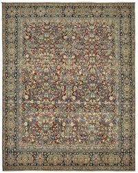 Rusvo Vintage Kırmızı Çiçek Desenli El Dokuma Halı 290x358 cm 49705