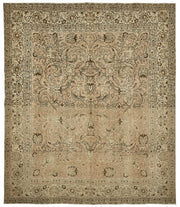 Rusvo Açık Kahverengi Vintage El Dokuma Halı 287x340 cm