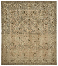 Rusvo Açık Kahverengi Vintage El Dokuma Halı 287x340 cm