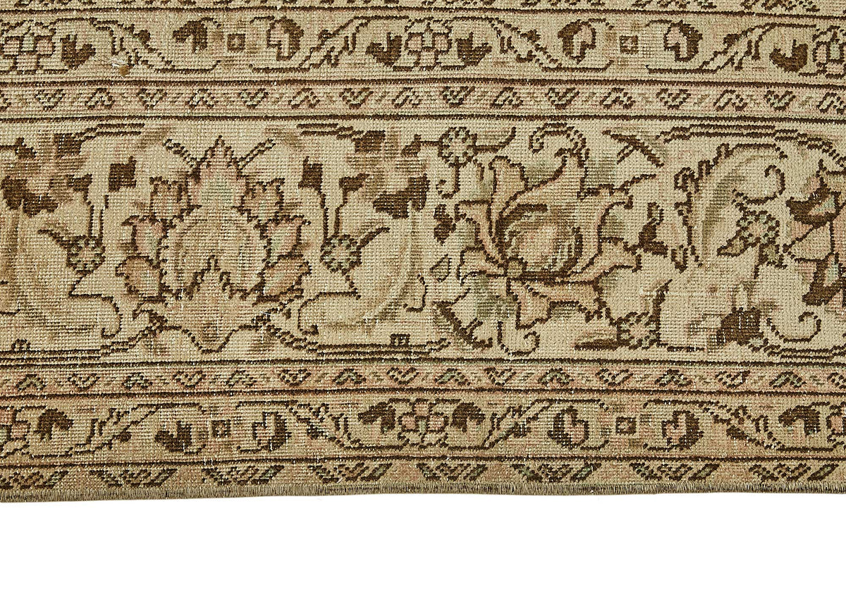 Rusvo Açık Kahverengi Vintage El Dokuma Halı 287x340 cm – farklı açı