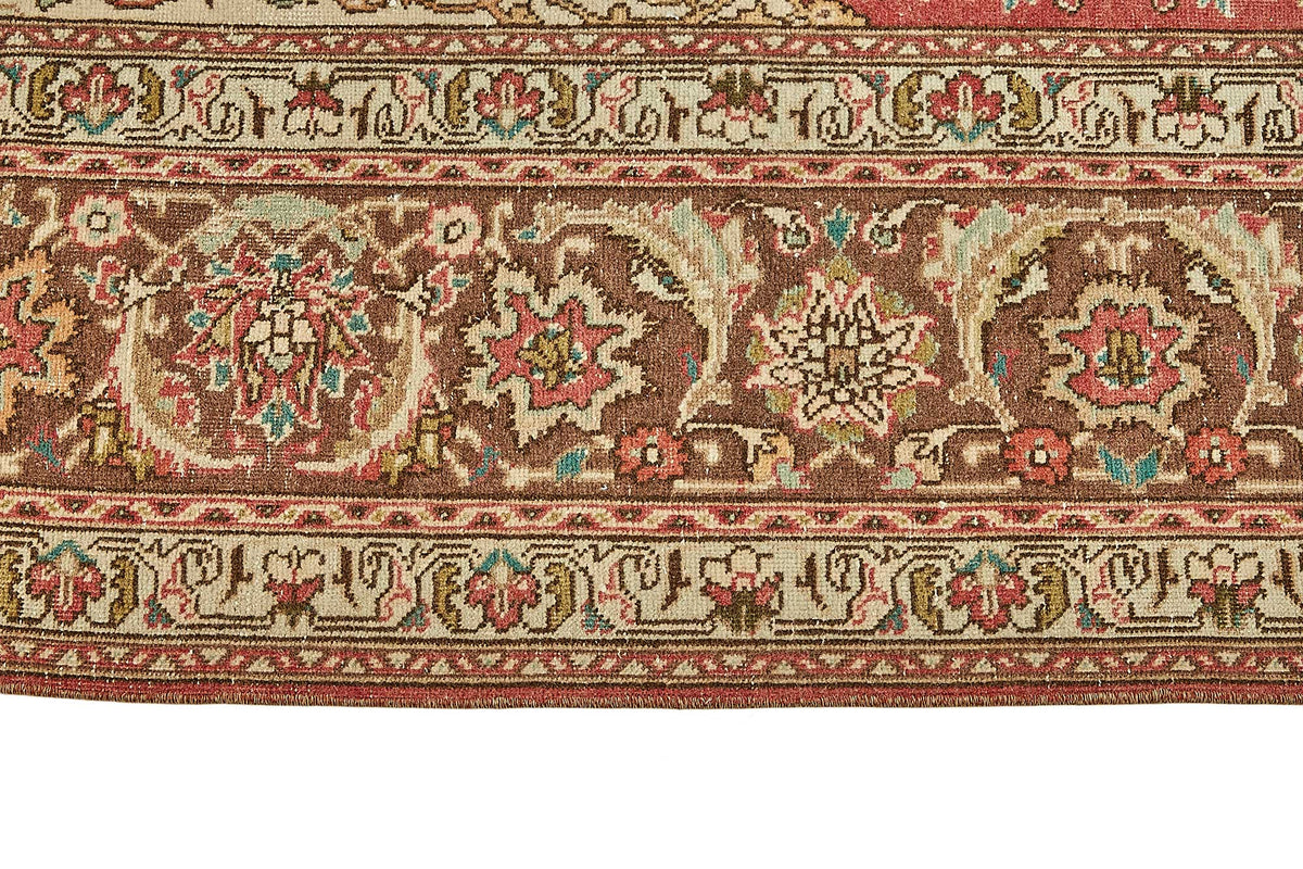 Rusvo Vintage Kırmızı Madalyon Desenli El Dokuma Halı 247x350 cm – farklı açı