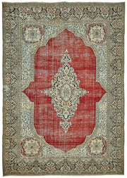Rusvo Madalyon Desenli Kırmızı El Dokuma Halı 259x363 cm 49733