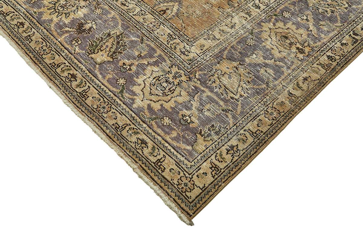 Rusvo Vintage Halı Bej Madalyon Desenli El Dokuma 298x370 cm – detay görünümü