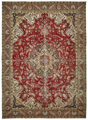 Rusvo Madalyon Desenli Kırmızı Dokuma Vintage Halı 288x396 cm 49755