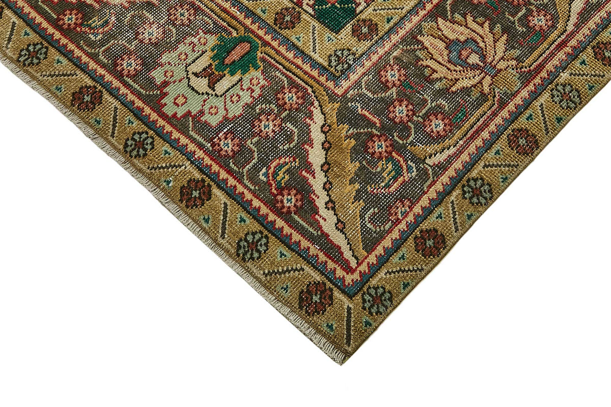Rusvo Madalyon Desenli Kırmızı Dokuma Vintage Halı 288x396 cm 49755 – detay görünümü