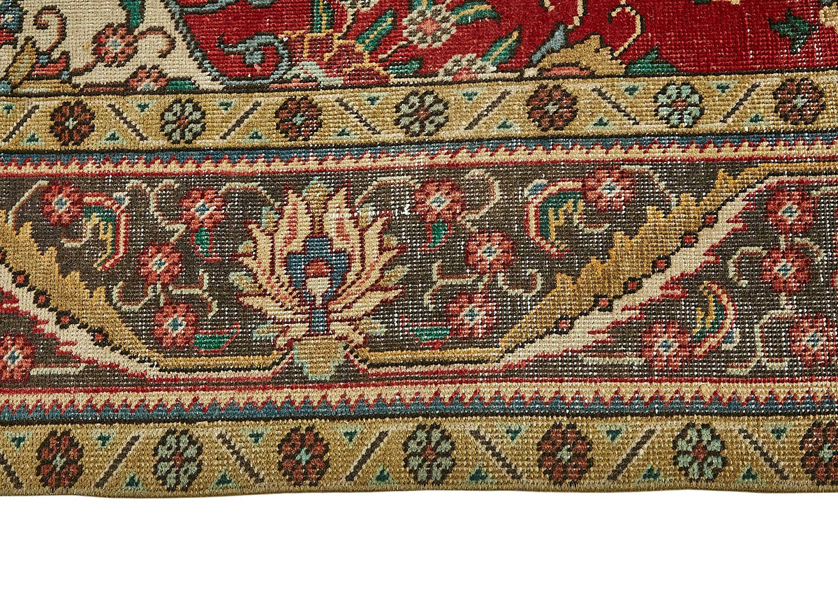 Rusvo Madalyon Desenli Kırmızı Dokuma Vintage Halı 288x396 cm 49755 – farklı açı