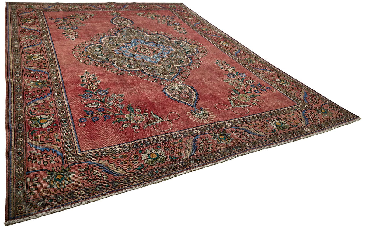 Rusvo Kırmızı Mavi Madalyon El Dokuma Halı 290x380 cm – genel görünüm