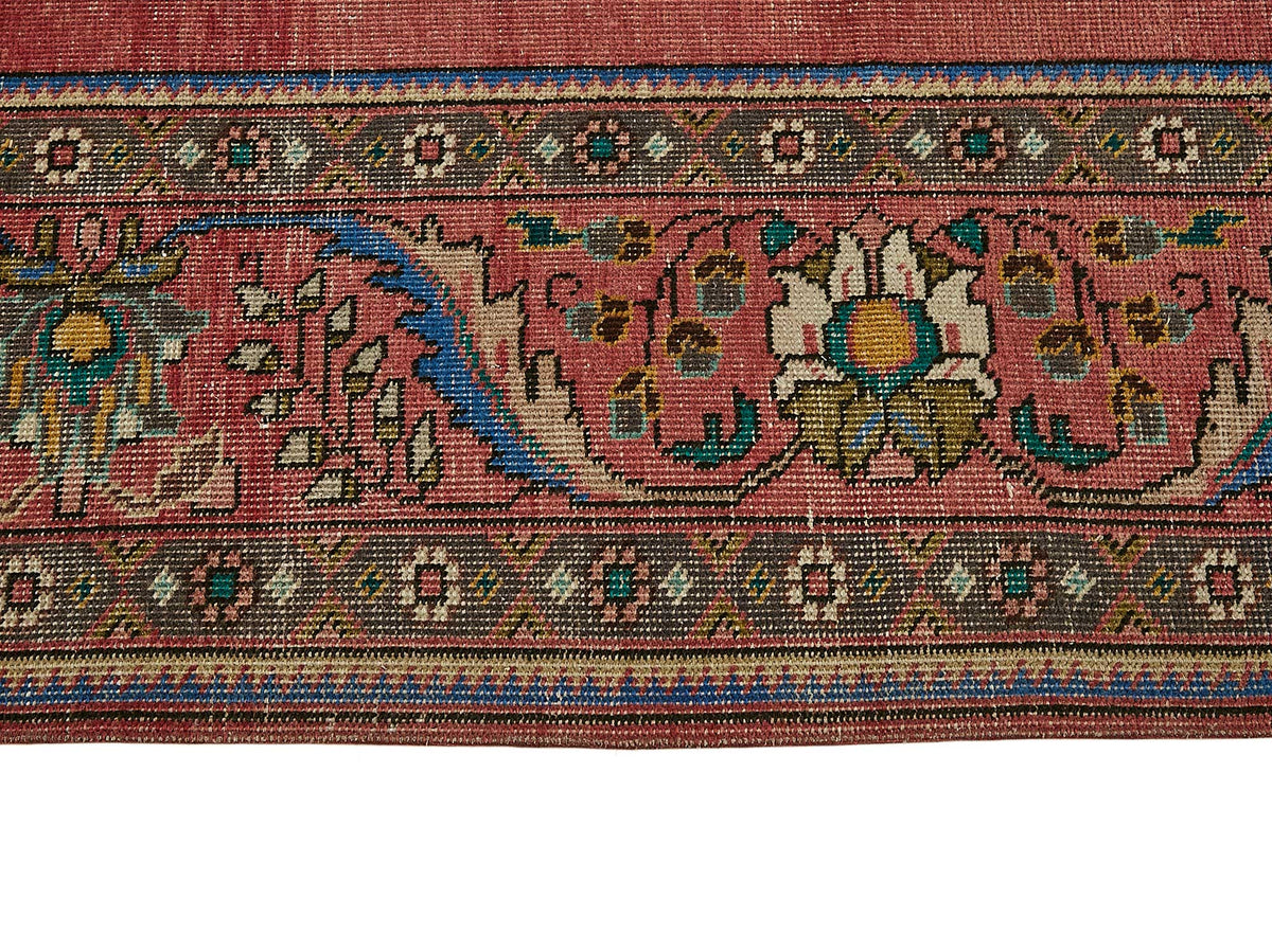 Rusvo Kırmızı Mavi Madalyon El Dokuma Halı 290x380 cm – farklı açı
