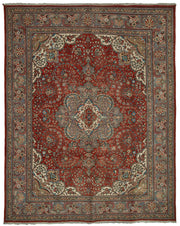 Rusvo Kırmızı Madalyon Desenli Yün Vintage Halı 288x374 cm