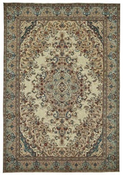 Rusvo Bej Kahverengi Madalyon Desenli Klasik El Dokuma Halı 285x410 cm