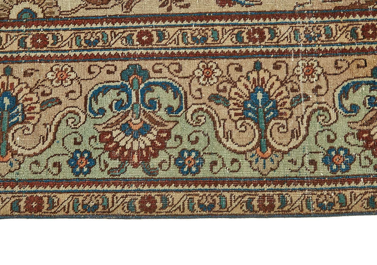 Rusvo Bej Kahverengi Madalyon Desenli Klasik El Dokuma Halı 285x410 cm – farklı açı