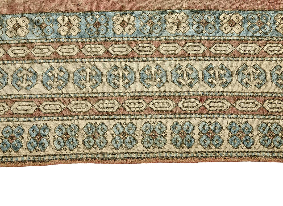 Rusvo Açık Kahverengi Vintage Halı Madalyon Göbekli 258x358 cm – farklı açı