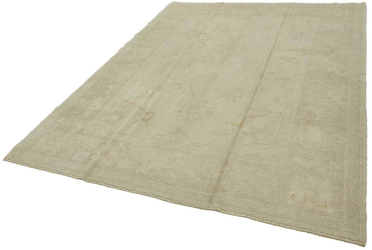 Kavale Bej Soyut Desenli Yün ve Pamuk Modern Halı 192x263 cm – doku yakın çekim