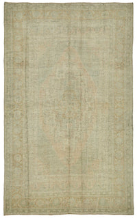 Kavale Bej Krem Madalyon Desenli El Dokuma Halı 167x272 cm