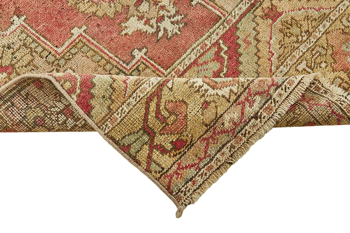 Kovena Anadolu Kırmızı Yolluk Madalyon Desenli 92x304 cm 49804 – kenar detayı