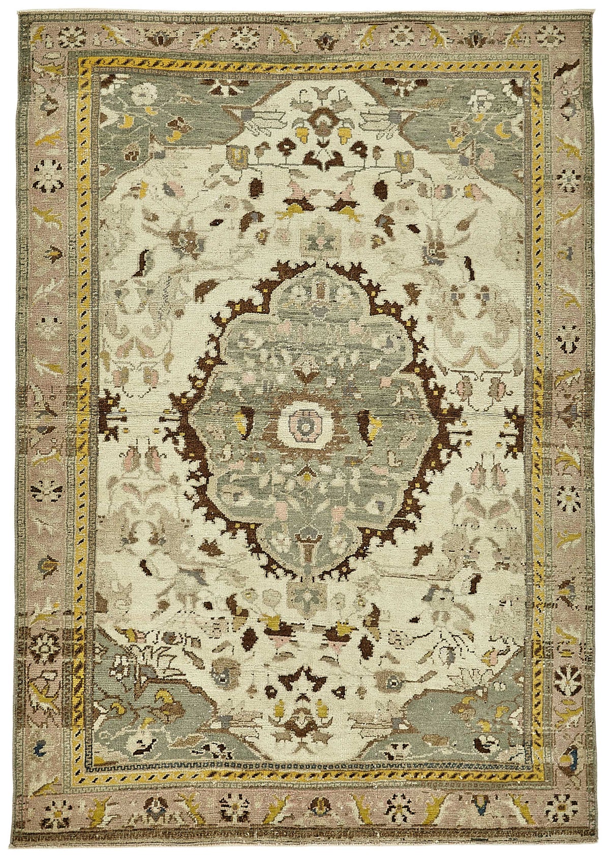 Gekro Kırmızı Dokuma Madalyon Desenli Anadolu Halısı 134x187 cm