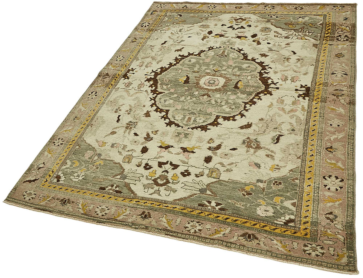 Gekro Kırmızı Dokuma Madalyon Desenli Anadolu Halısı 134x187 cm – doku yakın çekim