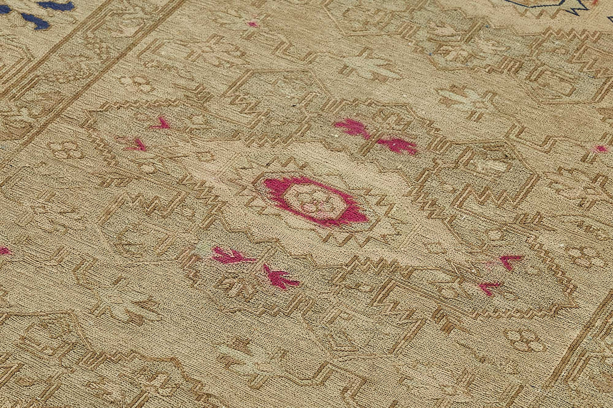 Gekro Lacivert Bej Halı Etnik Geometrik Desenli 132x187 cm – mekânda kullanım