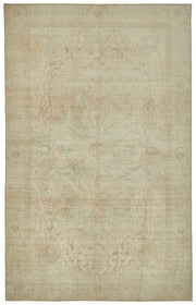 Gekro Madalyon Desenli Bej Krem El Dokuma Anadolu Halısı 136x210 cm