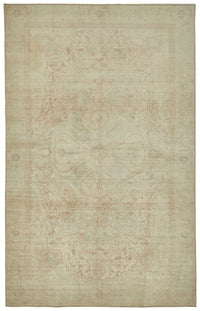 Gekro Madalyon Desenli Bej Krem El Dokuma Anadolu Halısı 136x210 cm