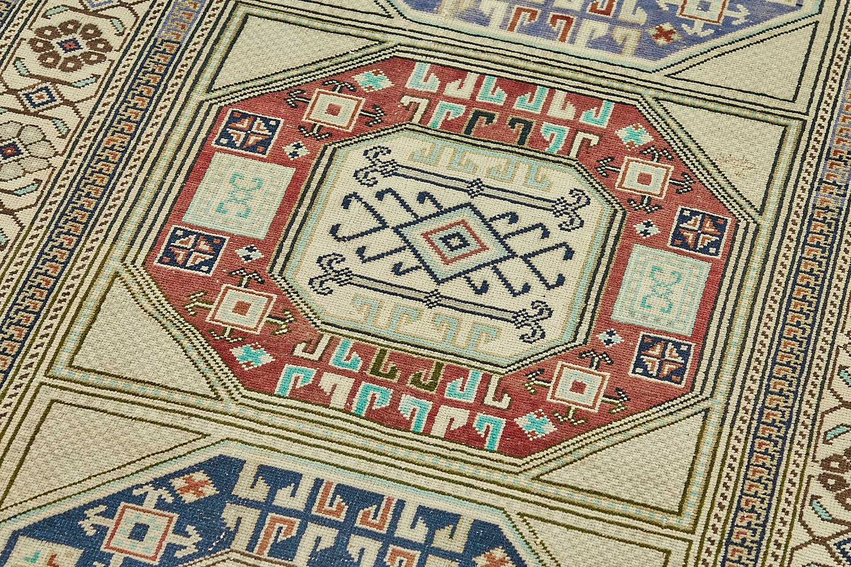 Gekro Çok Renkli Etnik Desenli El Dokuma Halı 92x210 cm 49831 – mekânda kullanım