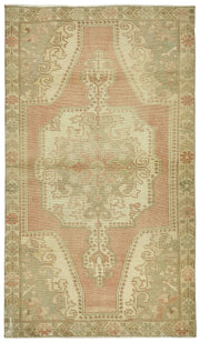 Gekro Vintage Pembe Madalyon Desenli El Dokuma Halı 130x228 cm 49832