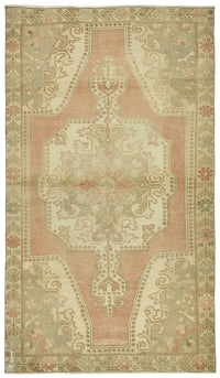 Gekro Vintage Pembe Madalyon Desenli El Dokuma Halı 130x228 cm 49832