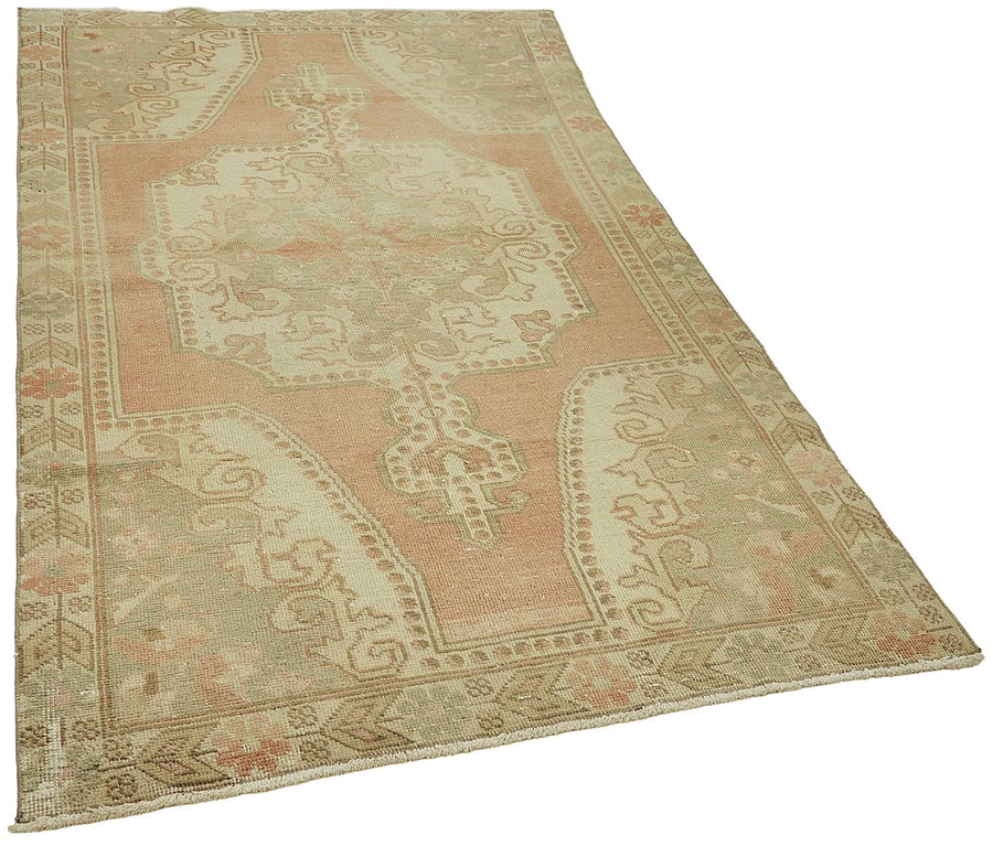 Gekro Vintage Pembe Madalyon Desenli El Dokuma Halı 130x228 cm 49832 – genel görünüm