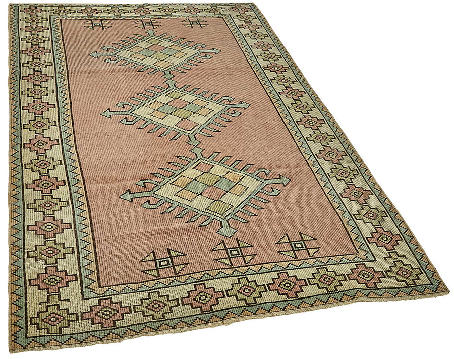 Gekro Gümüş Halı, Geometrik Madalyon Desenli Vintage 124x190 cm 49850 – genel görünüm