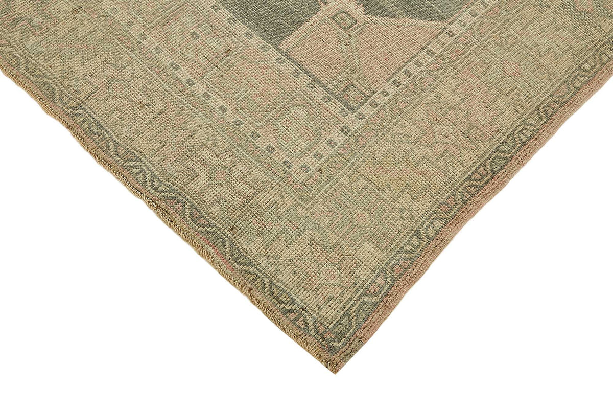 Gekro Pembe Bej Geometrik Etnik El Dokuma Halı 120x225 cm – detay görünümü