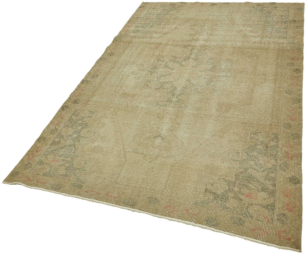 Gekro Bej Gri Madalyon Desenli Klasik Yün El Dokuma Halı 136x227 cm – doku yakın çekim