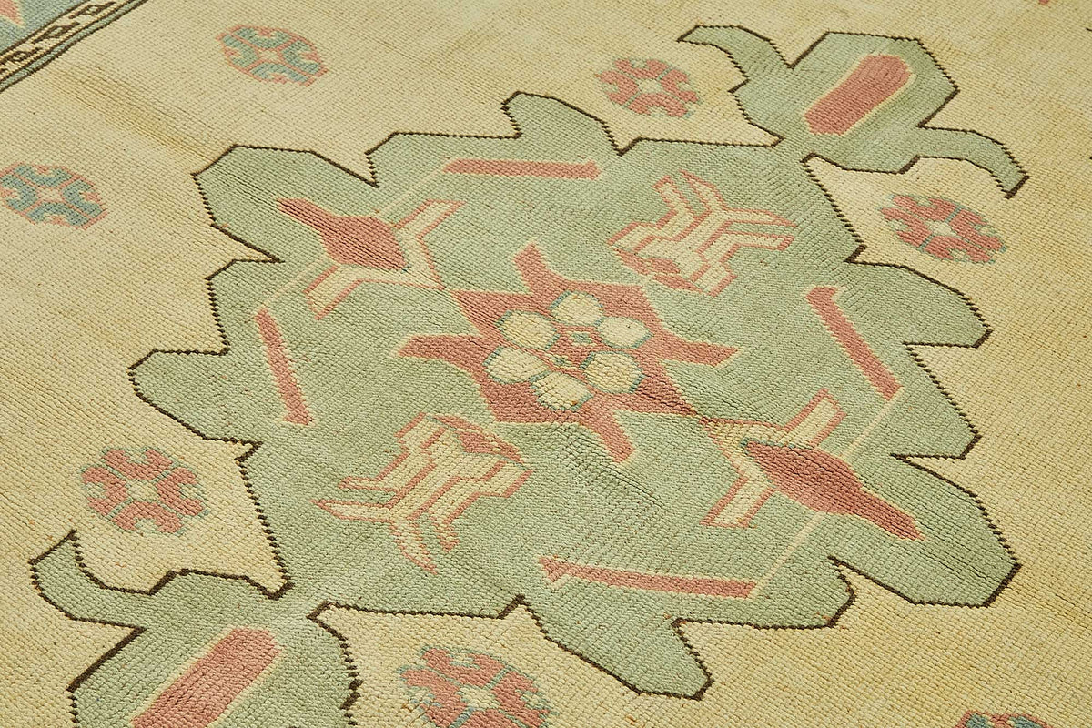 Gekro Bej Gümüş Geometrik Desenli Etnik El Dokuma Halı 152x200 cm – mekânda kullanım