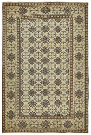 Gekro Anadolu El Dokuma Bej Kahverengi Geometrik Halı 118x175 cm 49923