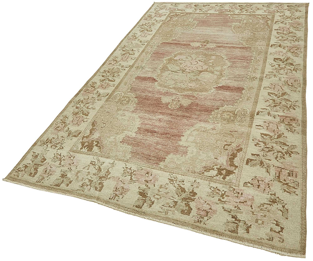 Kavale El Dokuma Bej Çiçek Desenli Düz Dokuma Halı 142x255 cm 49934 – doku yakın çekim