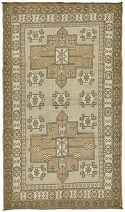 Gekro Bej Halı El Dokuma Madalyon Desenli 134x237 cm 49936