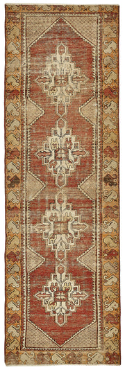 Kovena Geometrik Desenli Kırmızı Etnik Yolluk Halı 95x291 cm