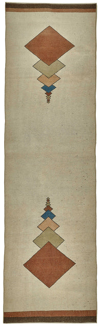Kovena Dokuma Modern Geometrik Desenli Bej Yolluk 80x291 cm 49942