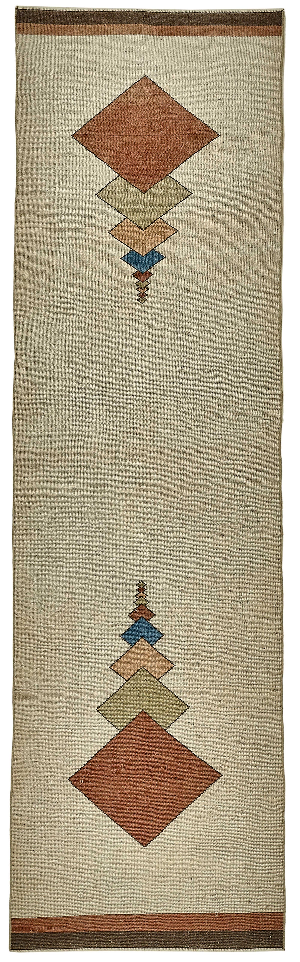 Kovena Dokuma Modern Geometrik Desenli Bej Yolluk 80x291 cm 49942