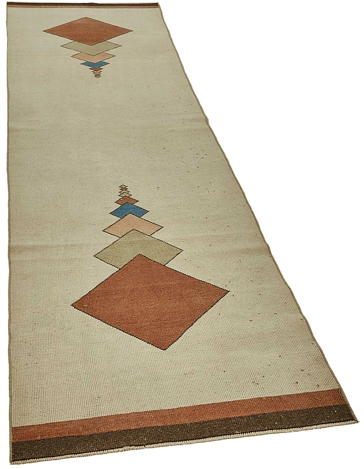 Kovena Dokuma Modern Geometrik Desenli Bej Yolluk 80x291 cm 49942 – genel görünüm
