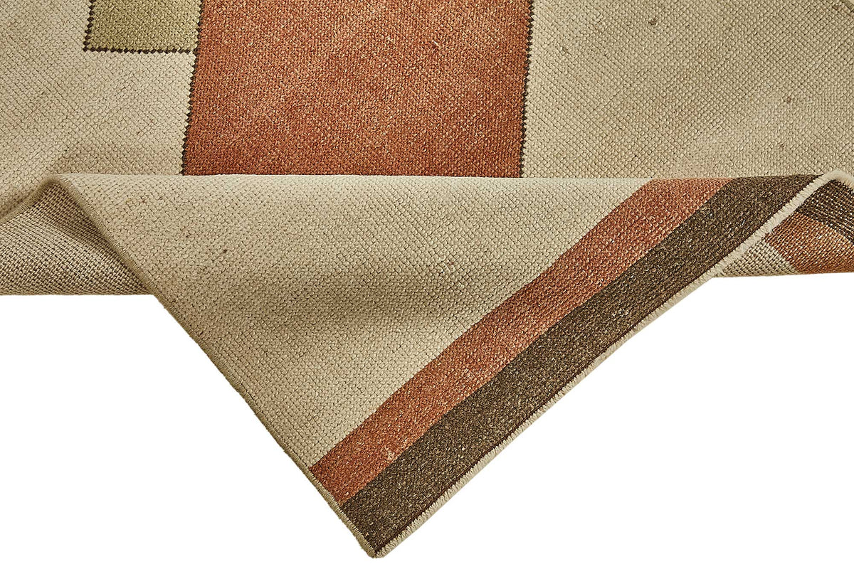 Kovena Dokuma Modern Geometrik Desenli Bej Yolluk 80x291 cm 49942 – kenar detayı