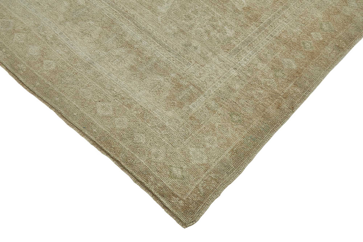Gekro Madalyon Desenli Bej Pembe Klasik El Dokuma Halı 154x236 cm – detay görünümü