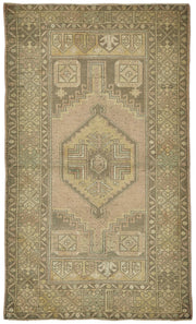 Gekro El Dokuma Bej Kahverengi Etnik Desenli Halı 104x170 cm 49960